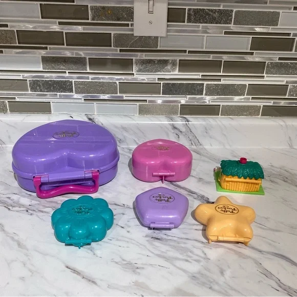 Vintage Bluebird Polly Pocket lot of 6 compacts - Picture 13 of 16